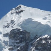 Snowy capped peak of Boktoh peak 