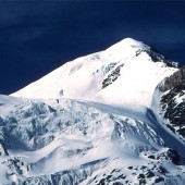 View of Chulu west peak climbing 